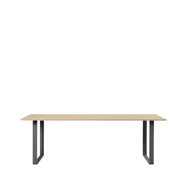 70/70 ruokapöytä 225 x 90 cm - Oak veneer-Plywood-Black - Muuto