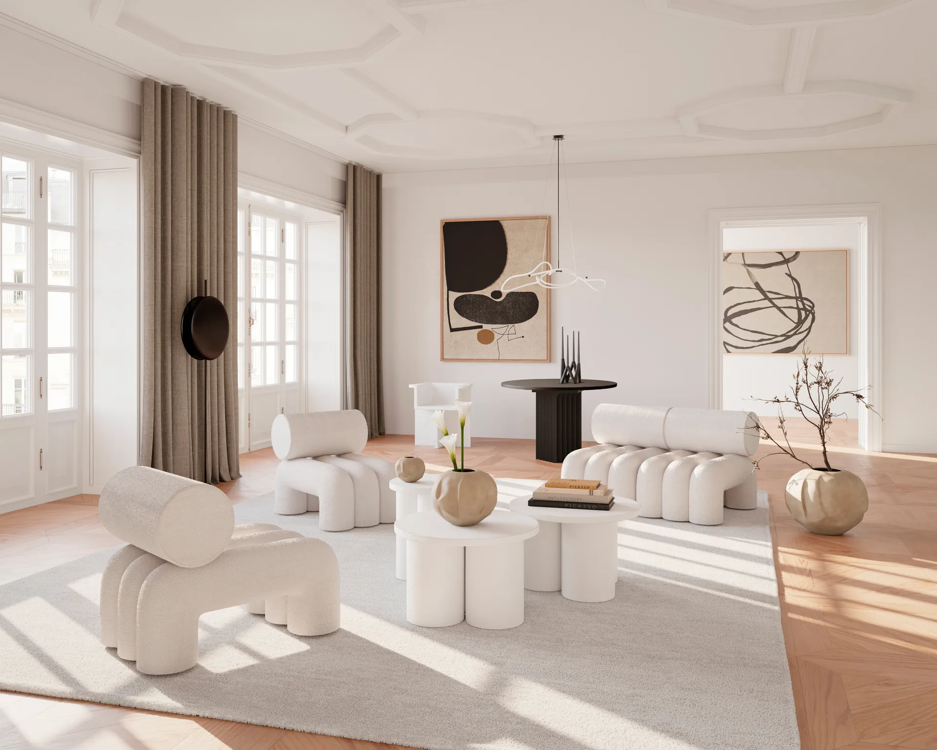 Arc ruokapöytä Ø120 cm, Coffee black tammi 101 Copenhagen