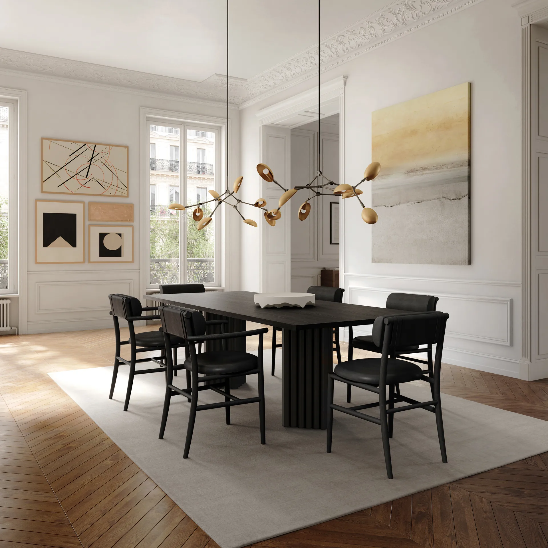 Arc ruokapöytä 95×250 cm, Coffee black tammi 101 Copenhagen