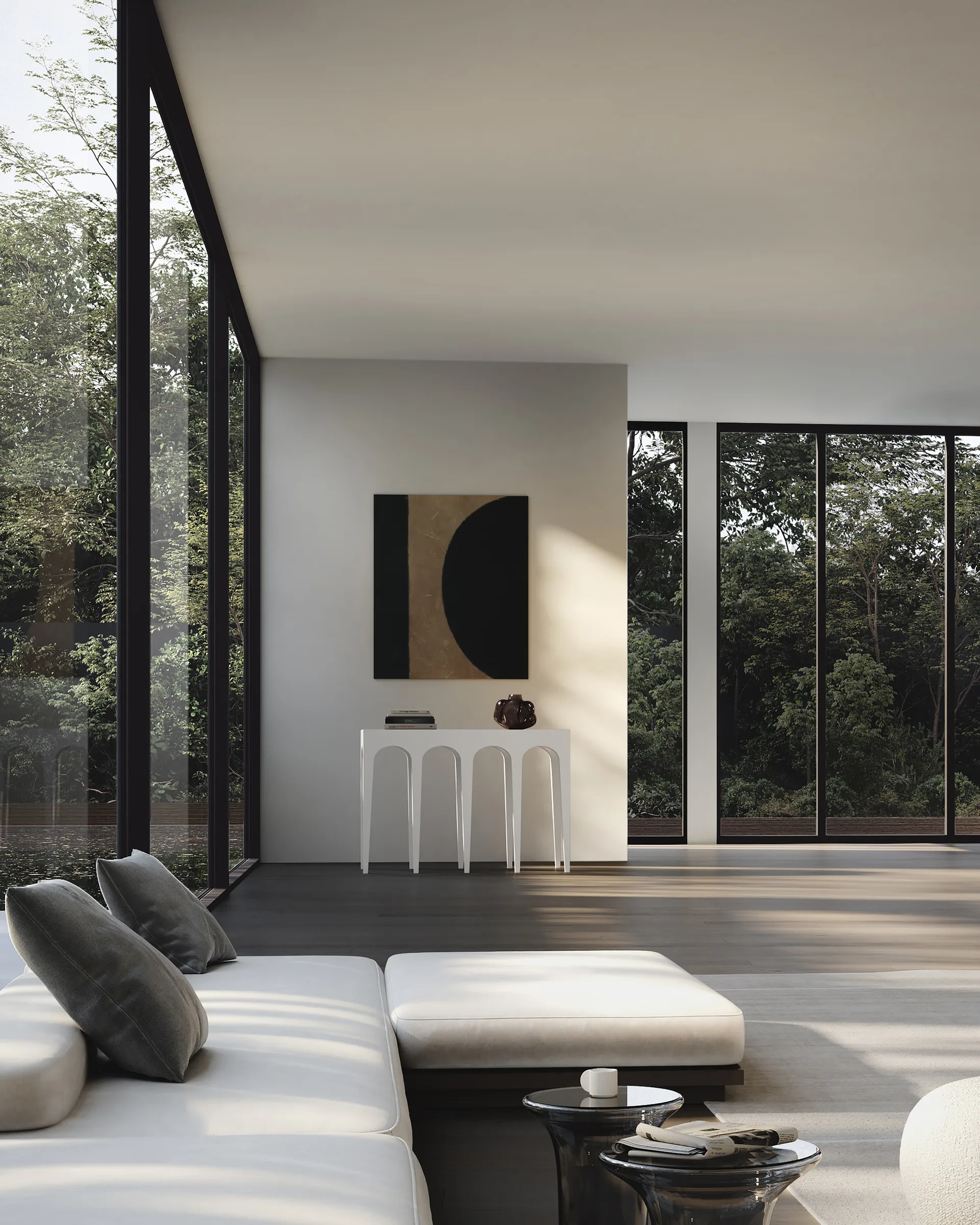 Bow Console big sivupöytä 114x82 cm, Birch 101 Copenhagen