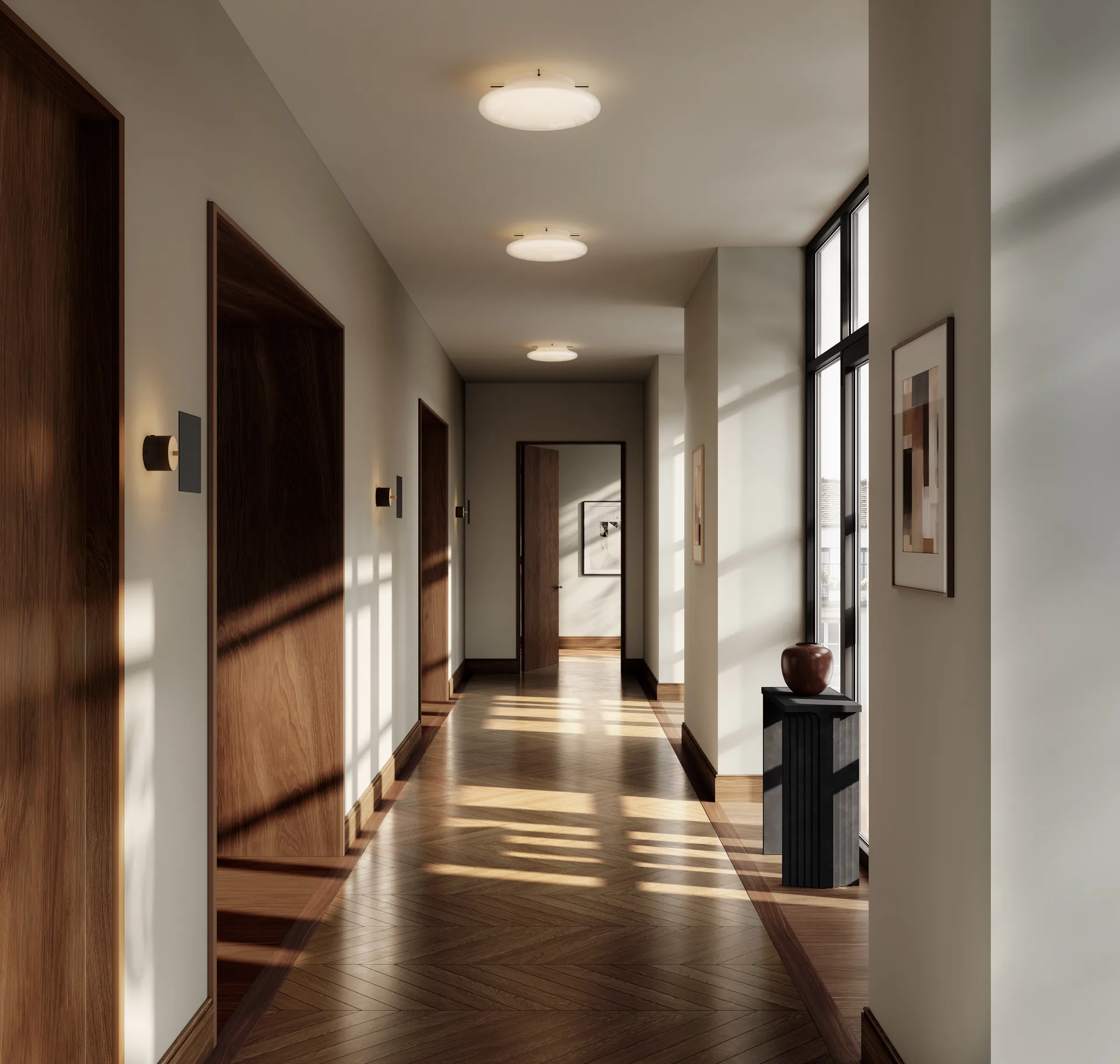 Chameleon seinälamppu, Poltettu musta 101 Copenhagen