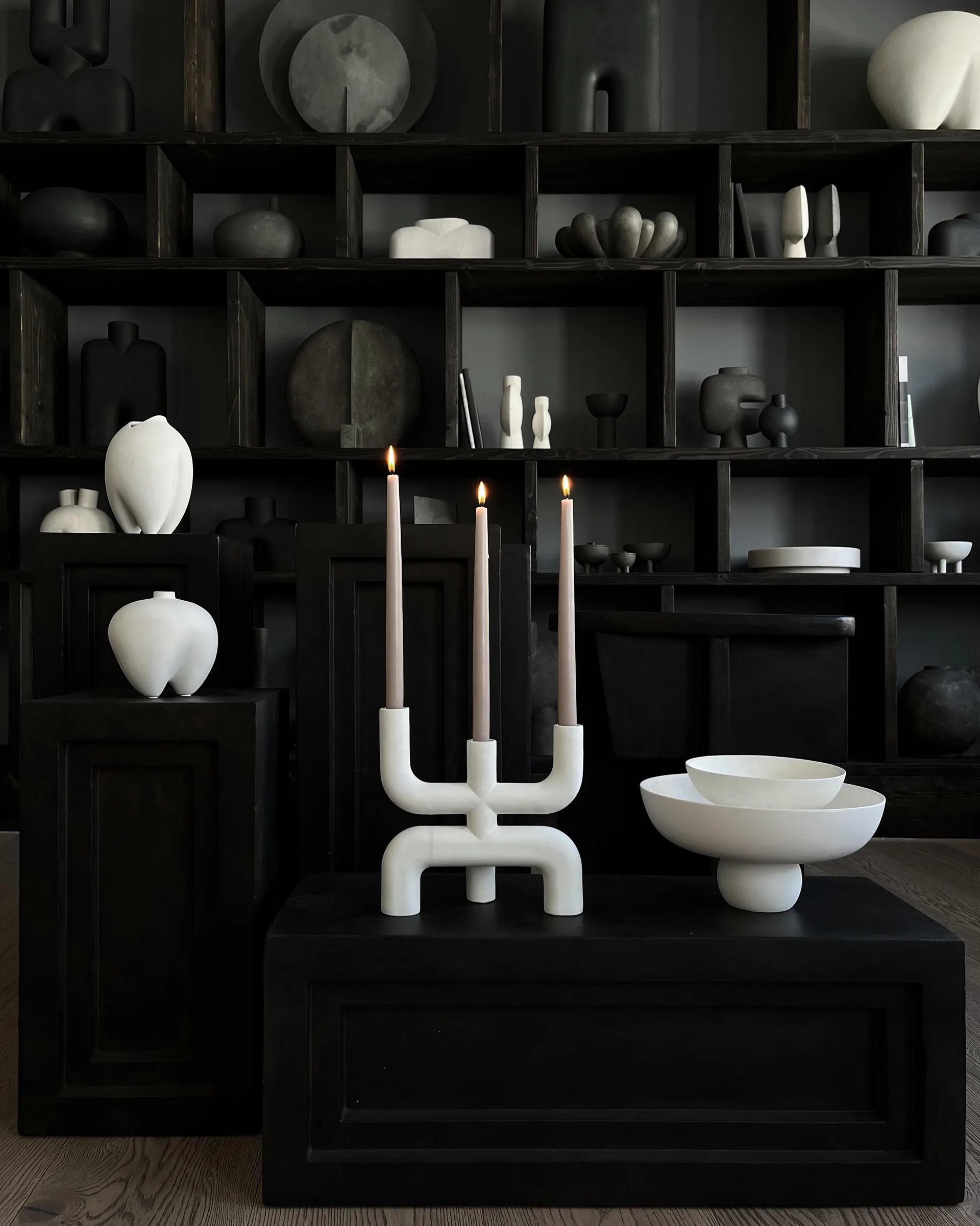 Cobra kynttilänjalka 25 x 25 cm, Bone White 101 Copenhagen