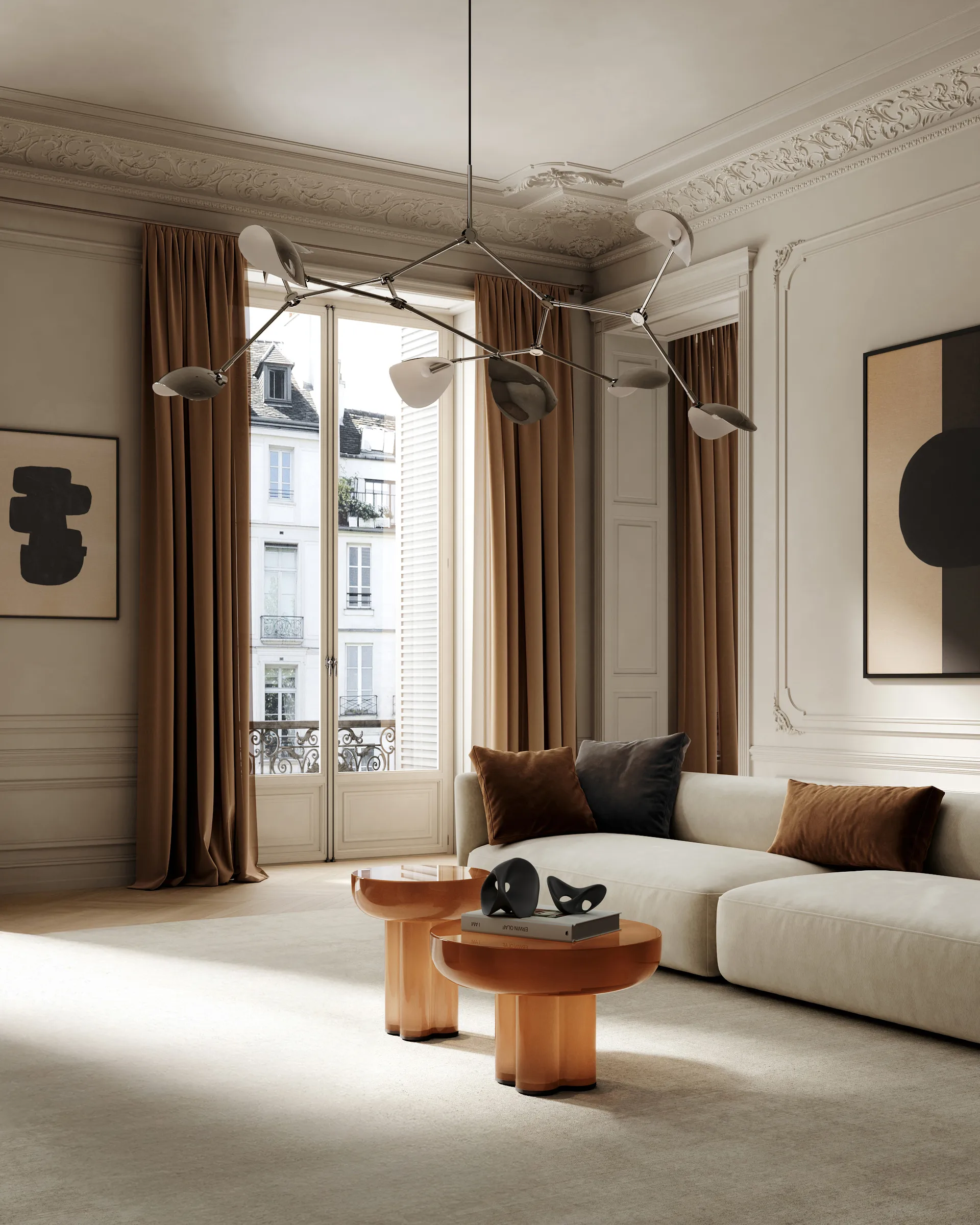 Crown sivupöytä tall Ø 45 cm, Karamelli 101 Copenhagen