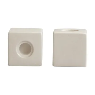 Cube kynttilänjalka 2-pack - High Glaze koivu - 101 Copenhagen