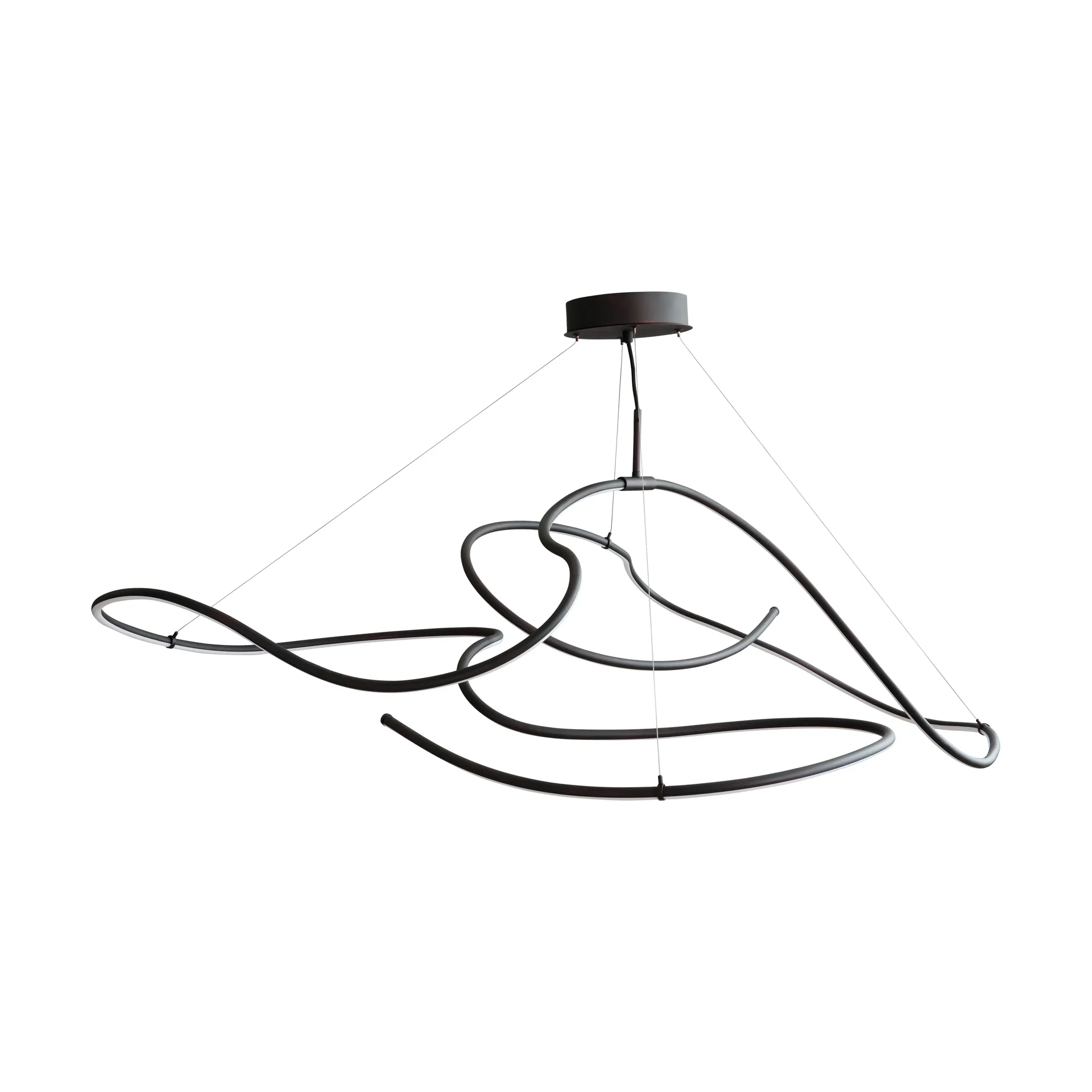 Ghost Chandelier big kattolamppu, Burned black 101 Copenhagen