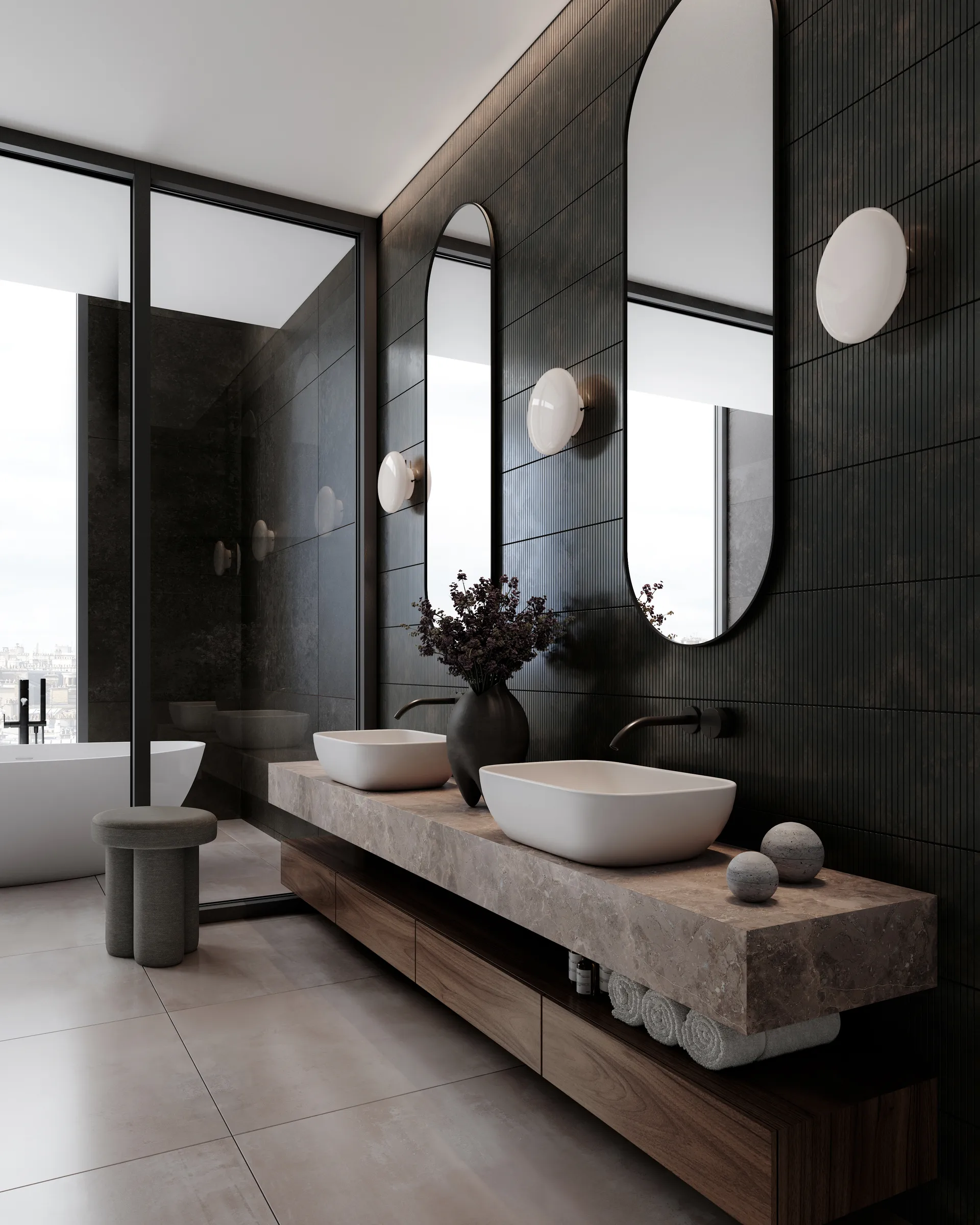 Hikari seinälamppu, Opal White, Ø24 cm 101 Copenhagen