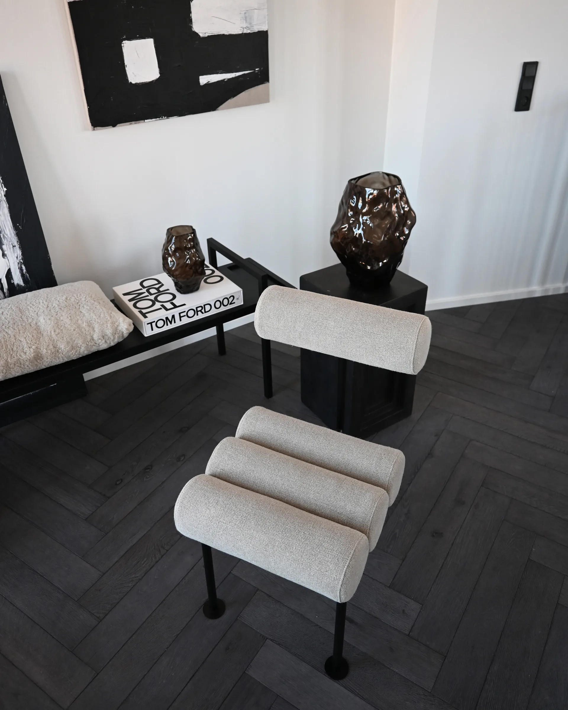 Hiro ruokatuoli, Black frame-Sand 101 Copenhagen