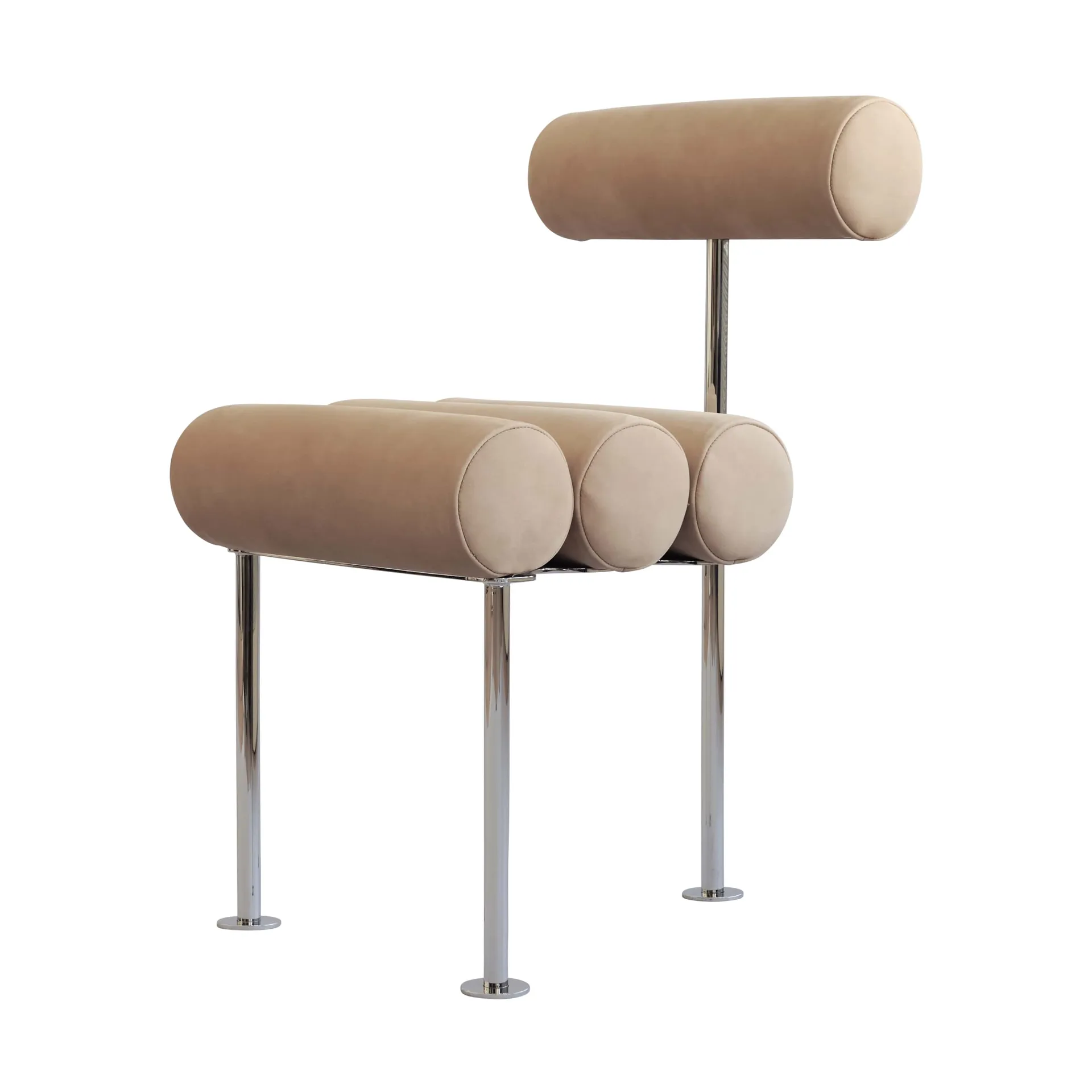 Hiro ruokatuoli, Stainless steel-nubuck 101 Copenhagen