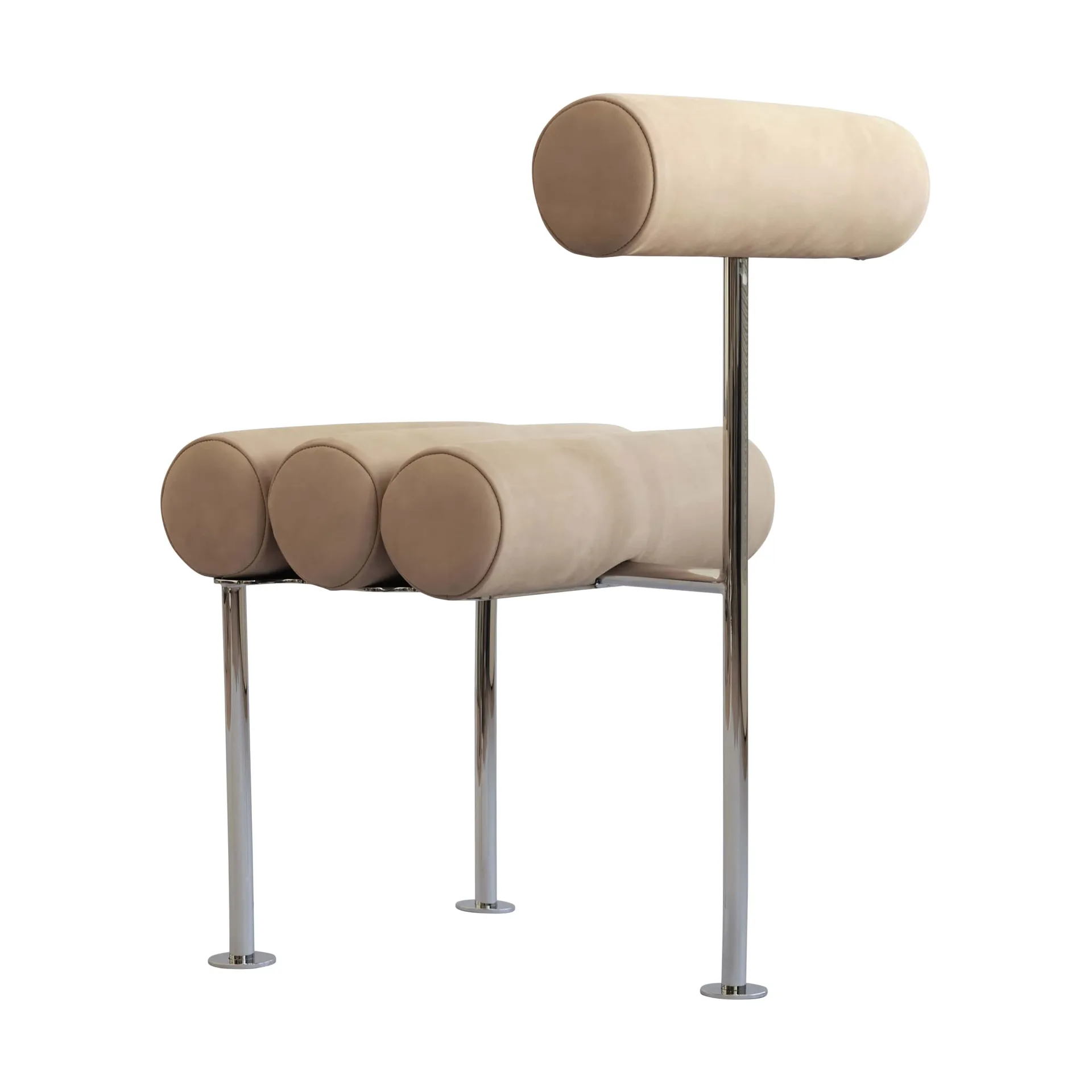 Hiro ruokatuoli, Stainless steel-nubuck 101 Copenhagen