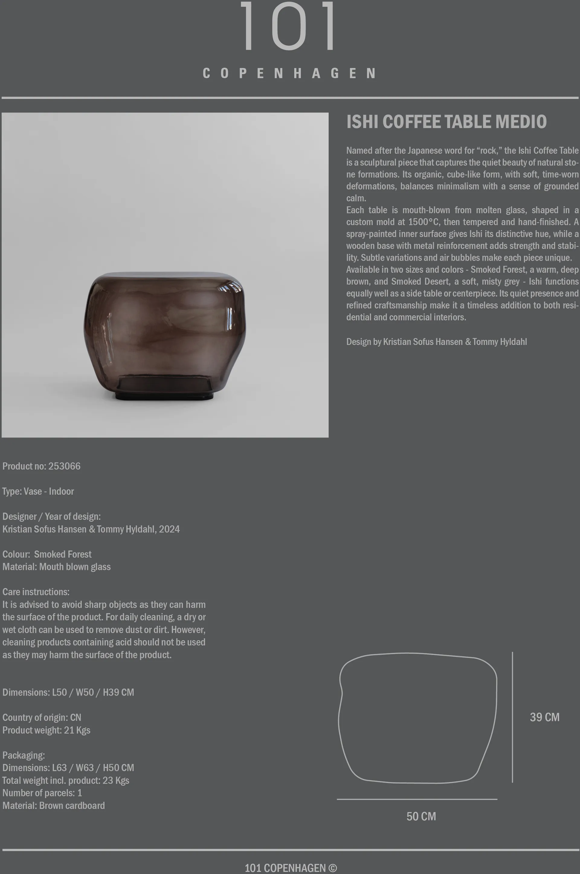 Isis sohvapöytä medio, Savumetsä 101 Copenhagen