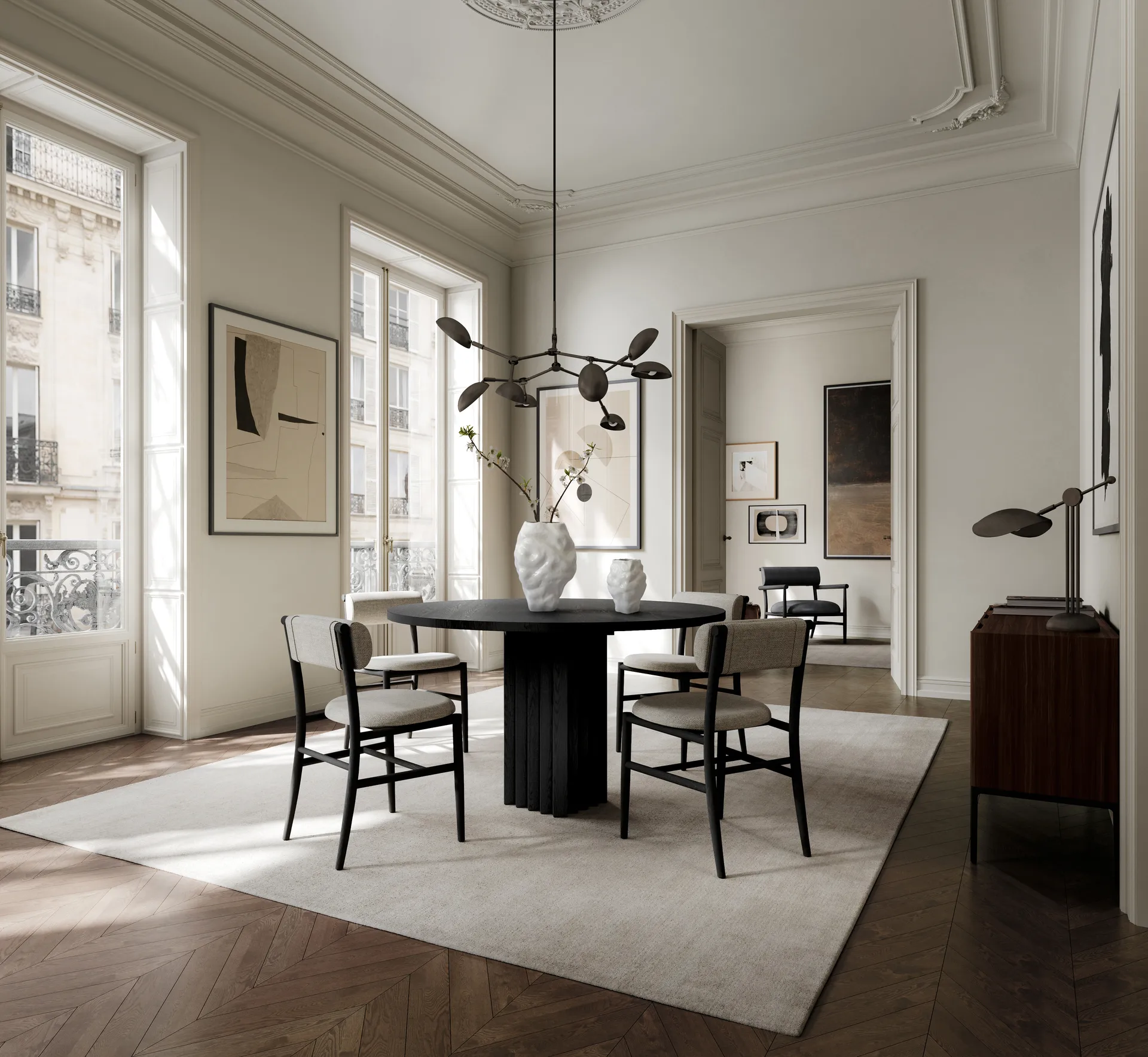 Nama lounge-tuoli, Aniliininahka musta 101 Copenhagen