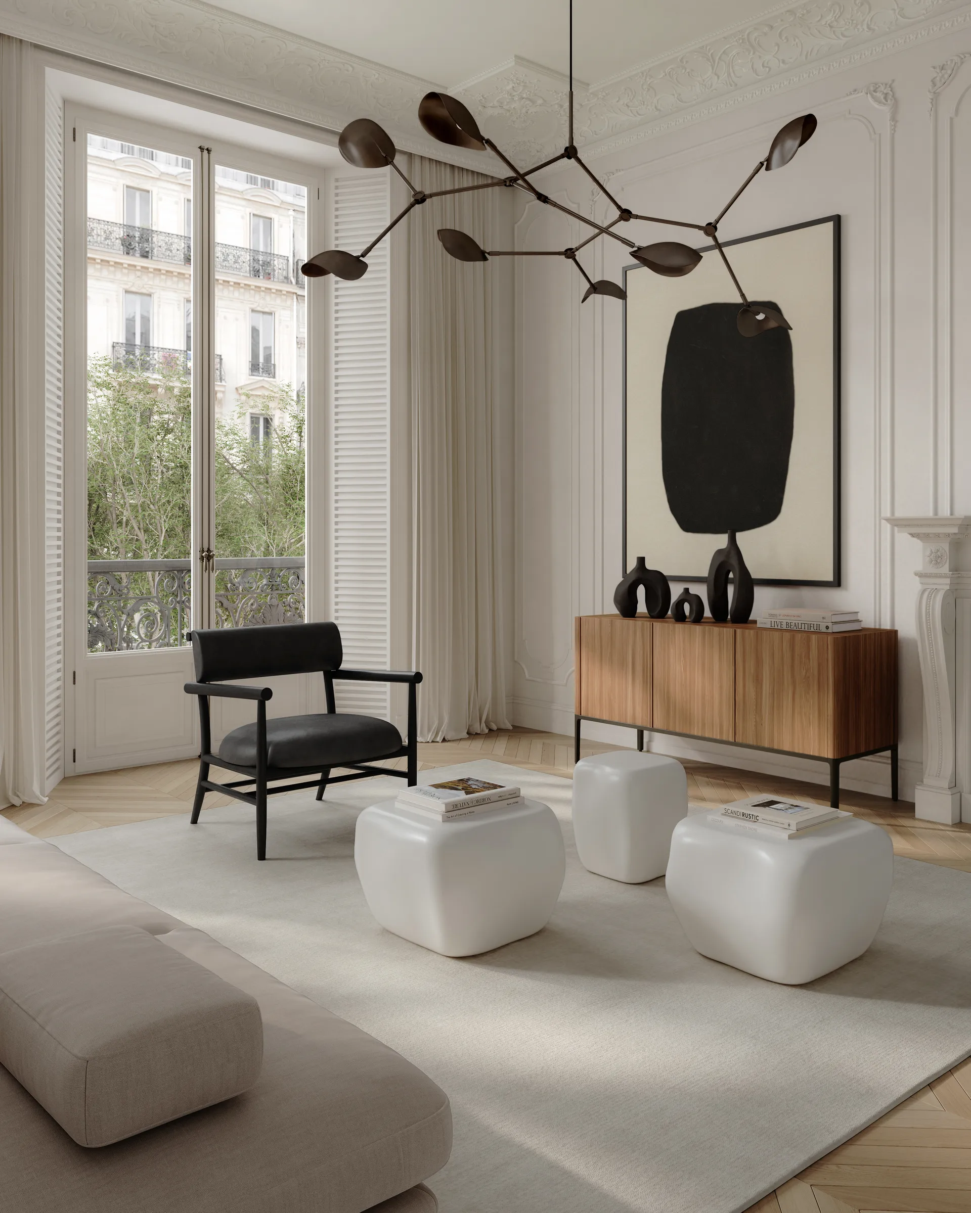 Nama lounge-tuoli, Aniliininahka musta 101 Copenhagen