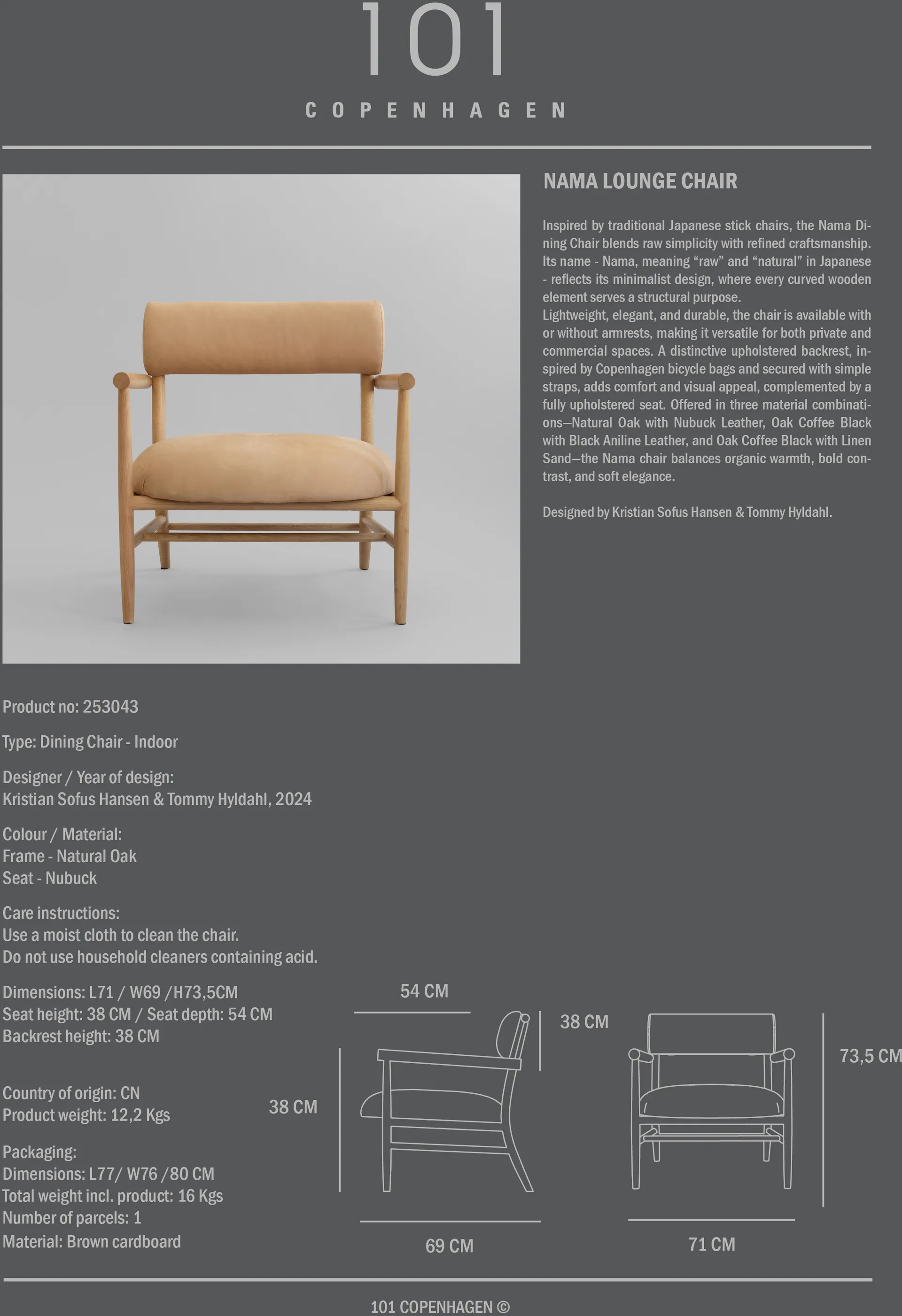 Nama lounge-tuoli, Nupukki 101 Copenhagen