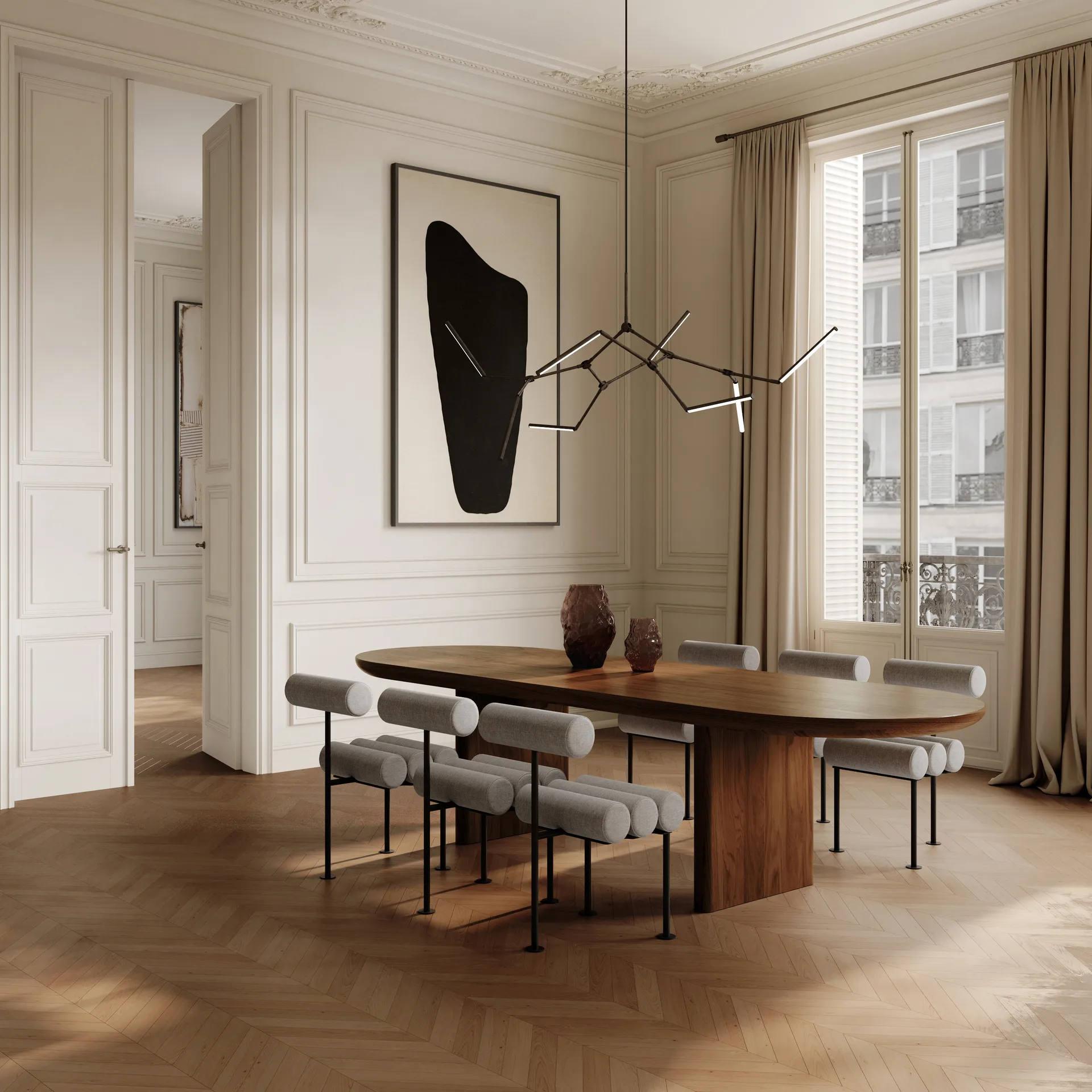 Stick chandelier -kattokruunu, Pronssi 101 Copenhagen