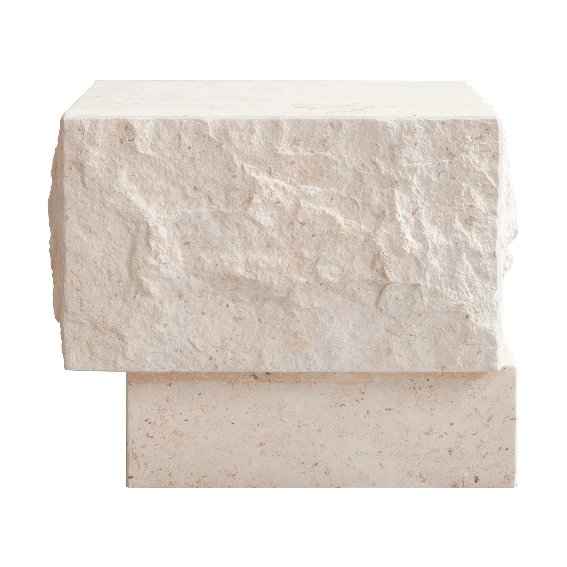 Temple sivupöytä low 42x40 cm, Chrome-limestone 101 Copenhagen