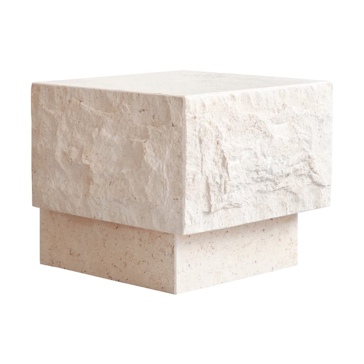 Temple sivupöytä low 42x40 cm, Chrome-limestone 101 Copenhagen