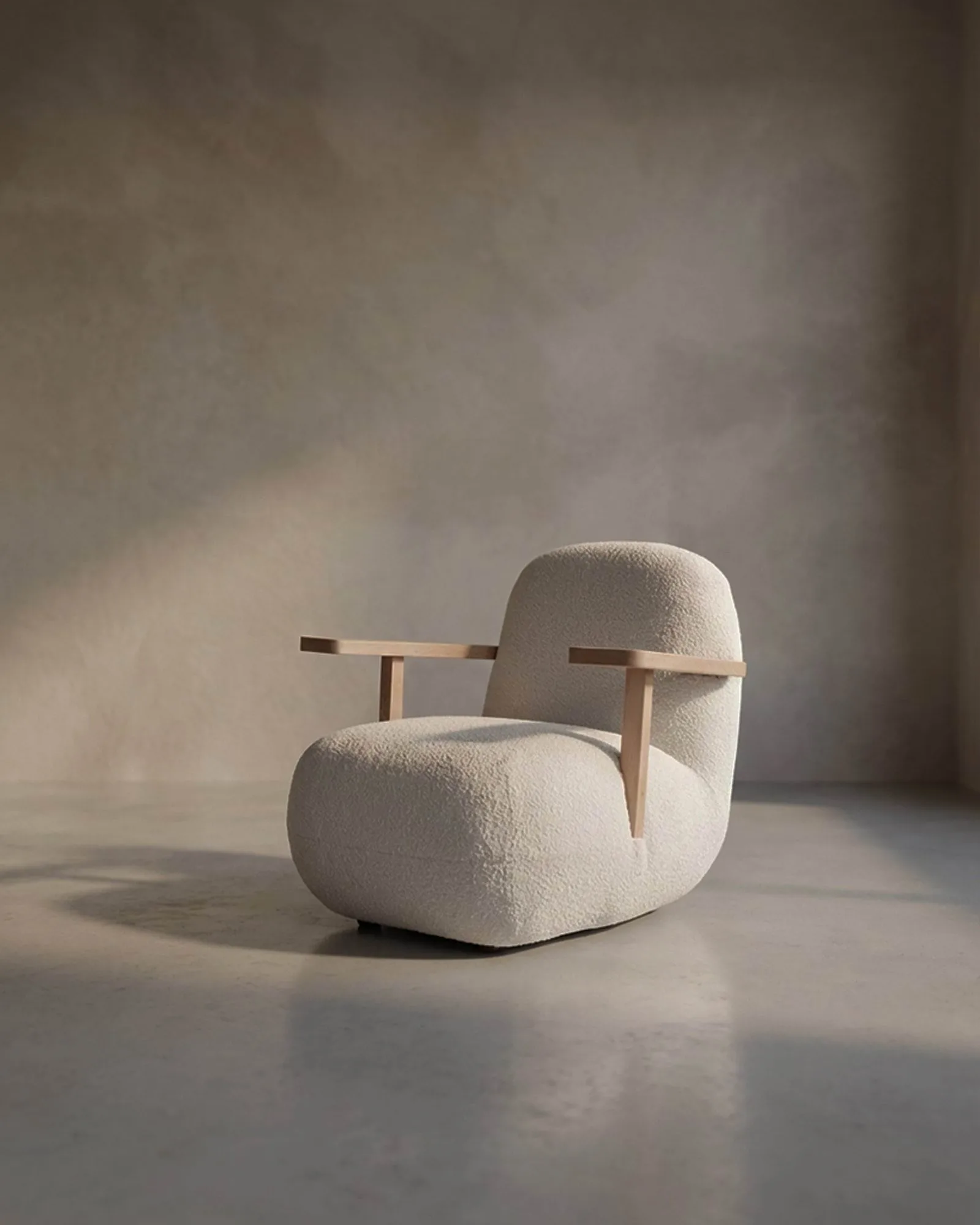Toe chair nojatuoli käsinojilla, Natural oak-off white 101 Copenhagen