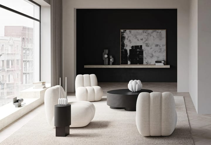 Toe lounge-nojatuoli pellava, White chalk 101 Copenhagen