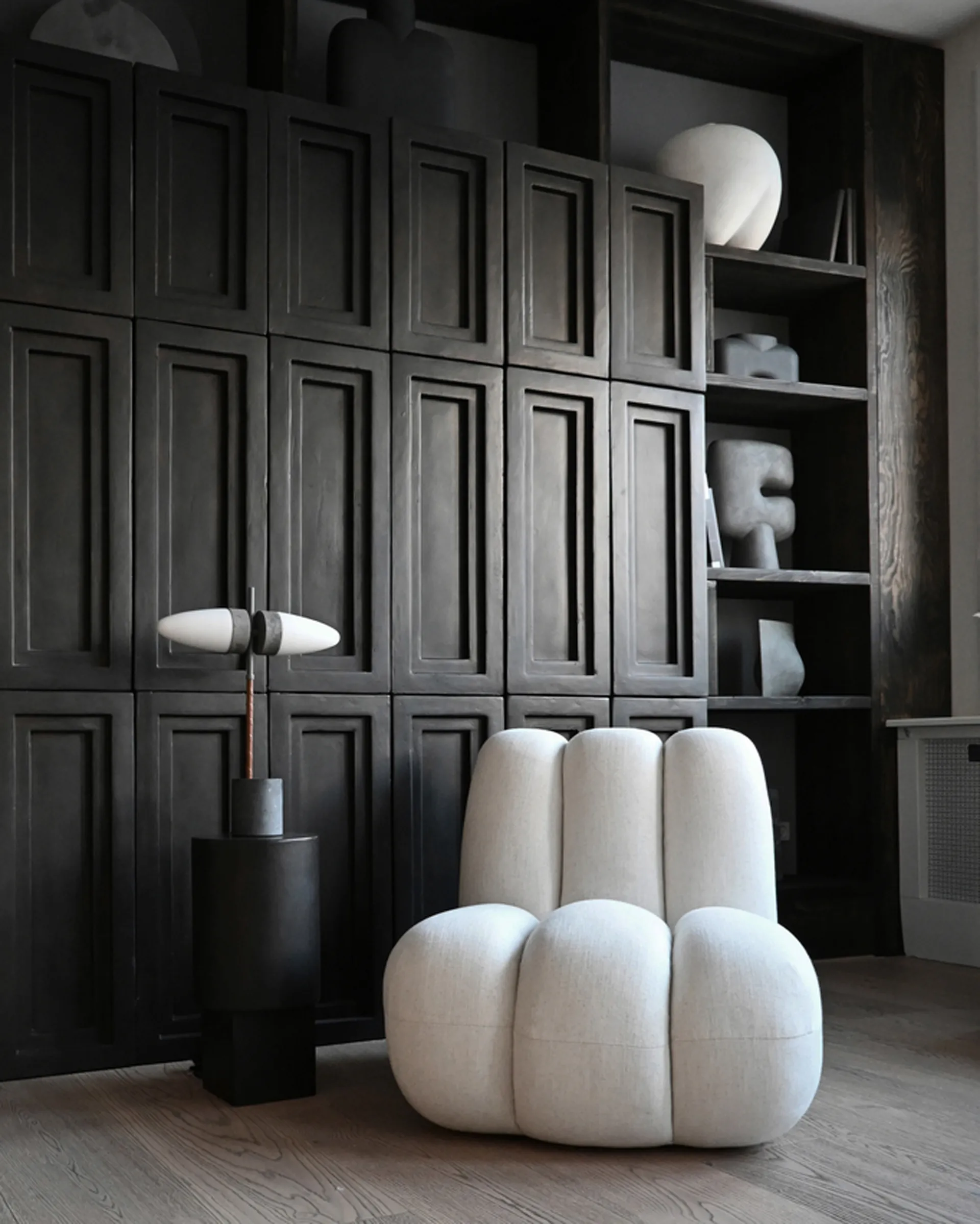 Toe lounge-nojatuoli pellava, White chalk 101 Copenhagen