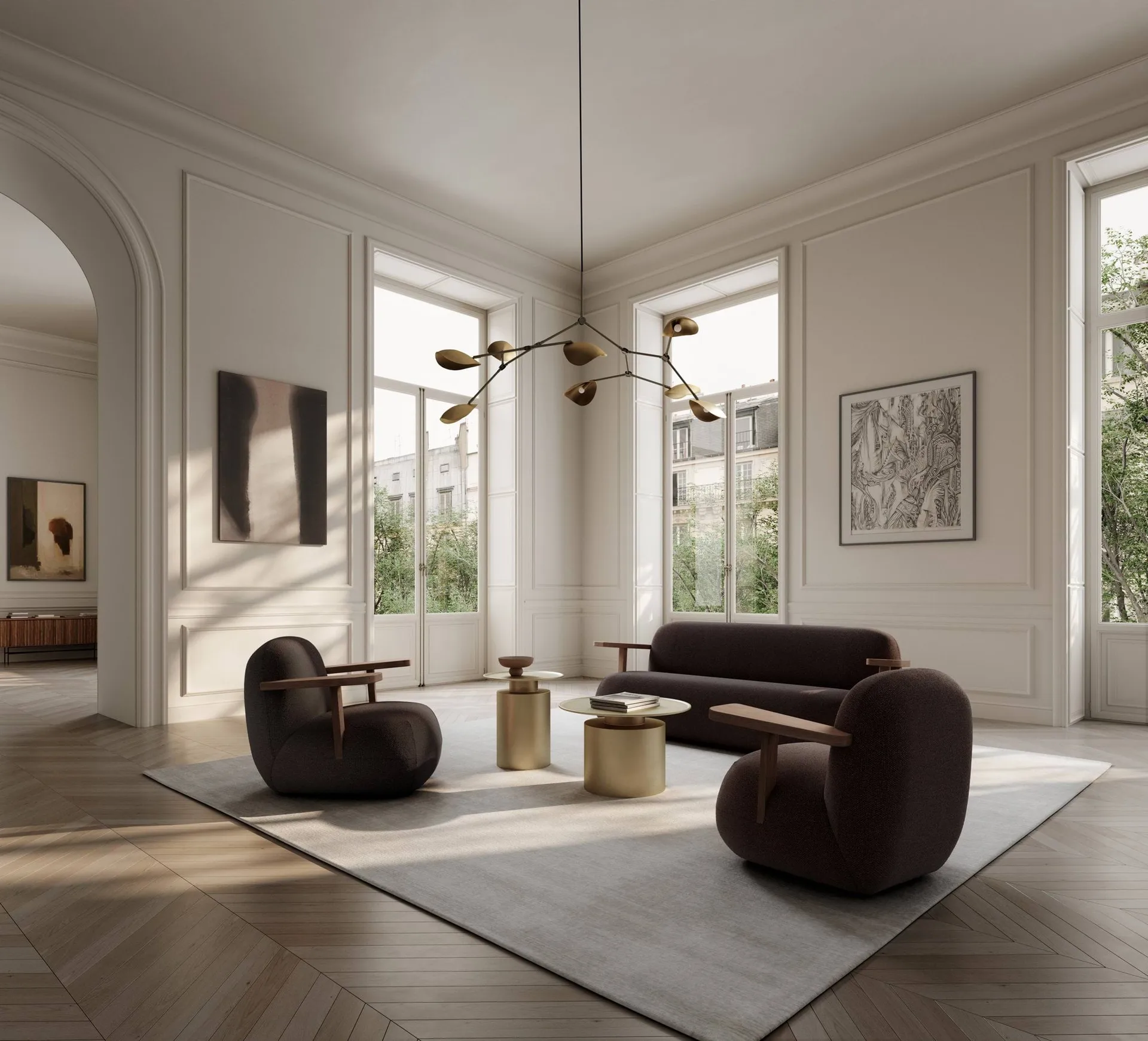 Toe Sofa sohva, Classic brown oak-dark brown 101 Copenhagen