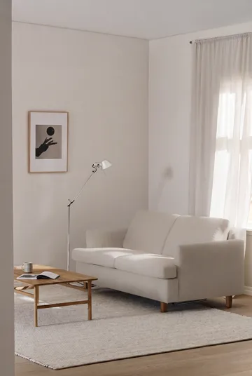 Binga 2,5-istuttava vuodesohva - Caleido Beige 9600-tummaksi petsattu saarni - 1898