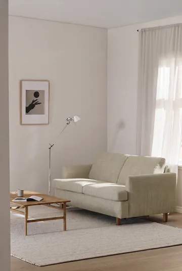 Binga 2,5-istuttava vuodesohva - Luiza Beige 3981-tummaksi petsattu saarni - 1898