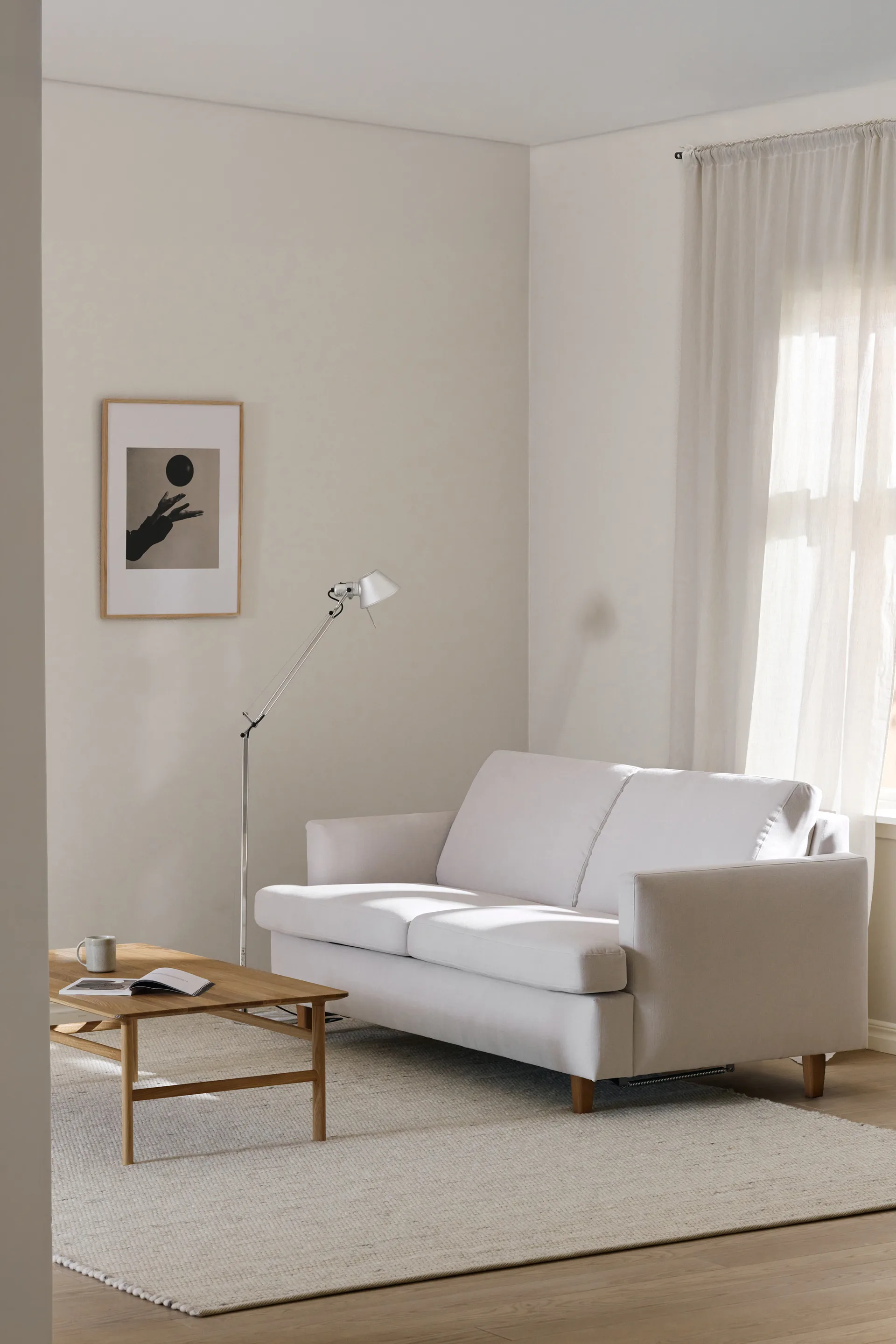 Binga 2,5-istuttava vuodesohva, Oslo Nature 1540-tummaksi petsattu saarni 1898