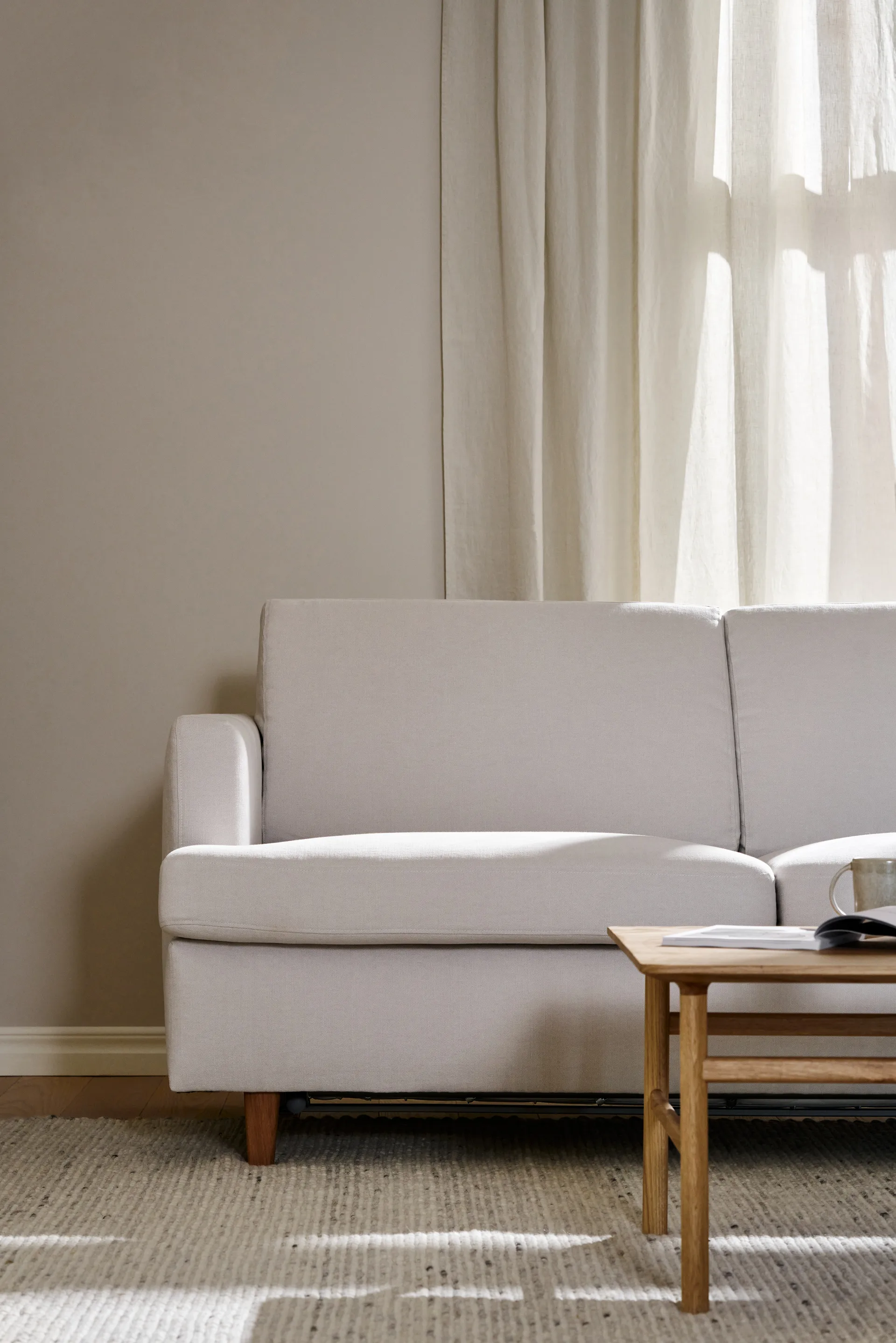 Binga 2,5-istuttava vuodesohva, Oslo Nature 1540-tummaksi petsattu saarni 1898