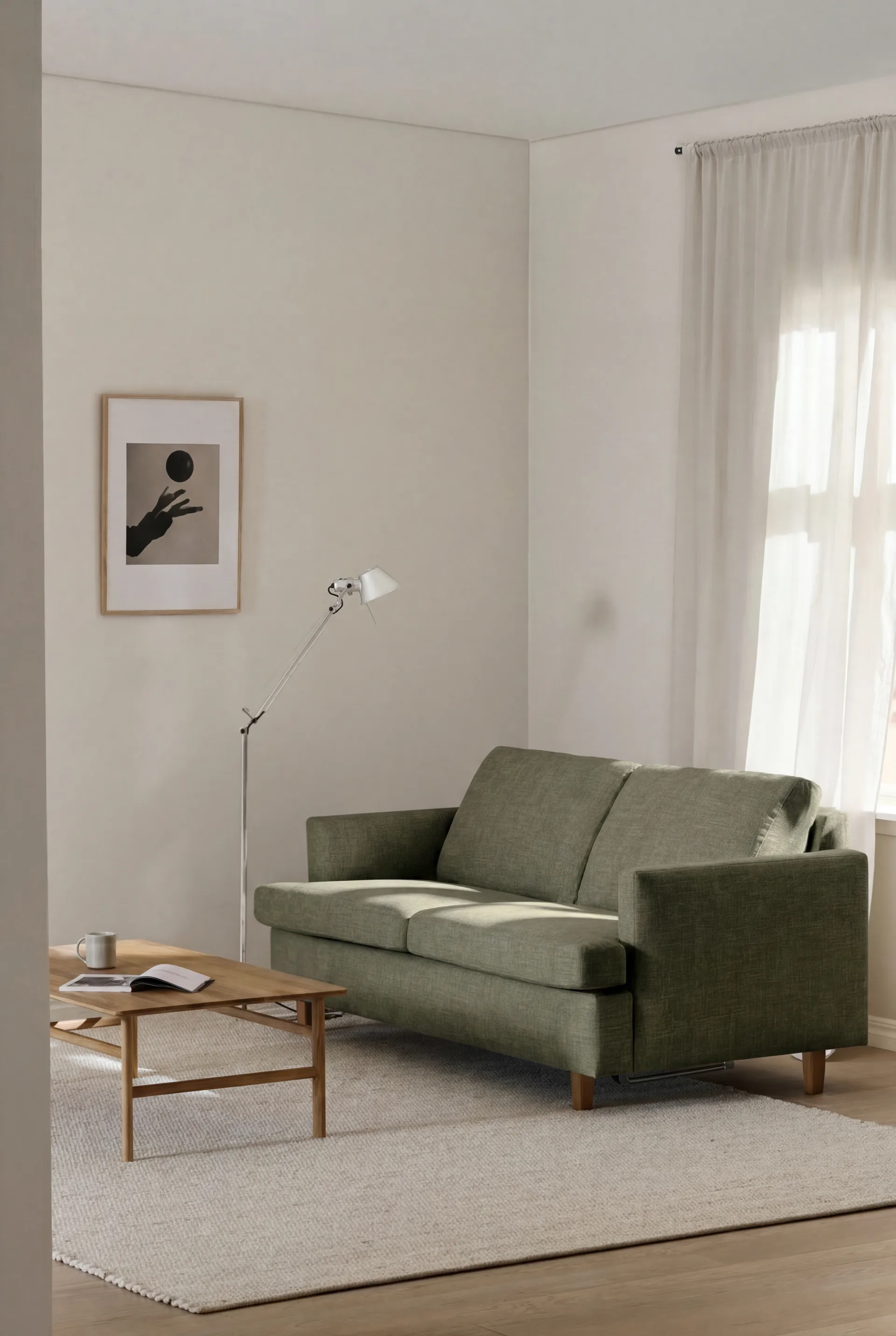 Binga 2,5-istuttava vuodesohva, Same Forest 6677-tummaksi petsattu saarni 1898