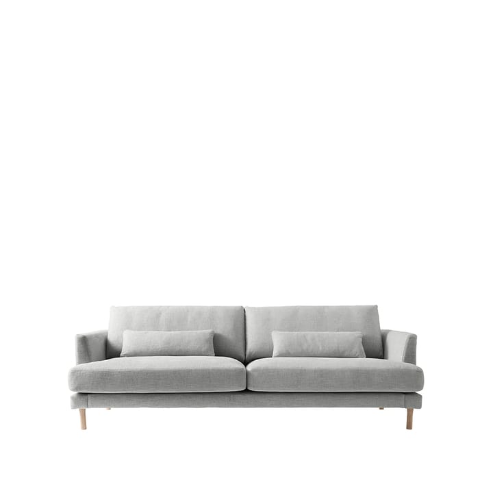 Bredhult sohva - 3-istuttava kangas bern 0348 grey, valkoöljytyt tammijalat - 1898