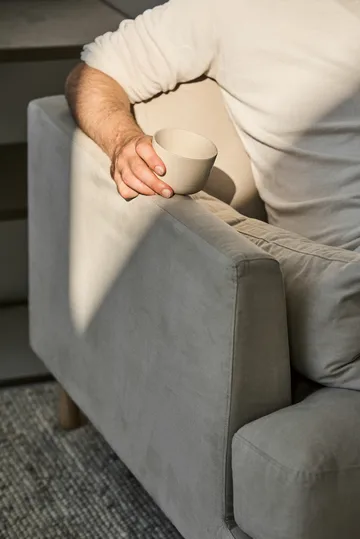 Bredhult sohva - Bern Beige 0341-musta teräs, 3-sits - 1898