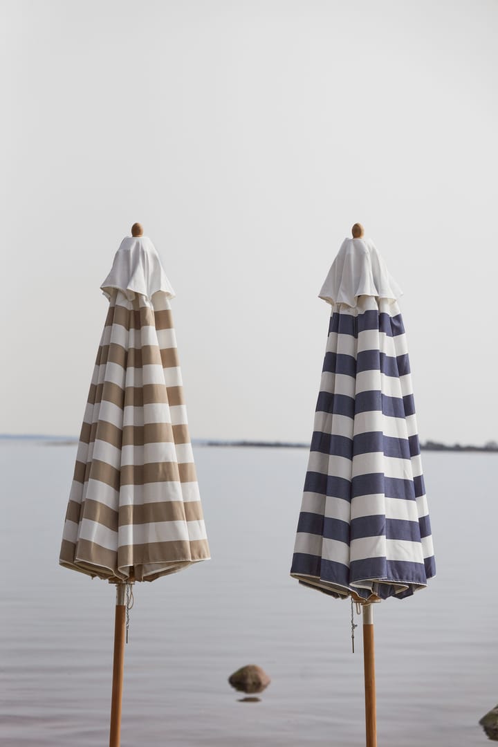 Hisshult aurinkovarjo Ø270 cm, Blue stripe-teak 1898
