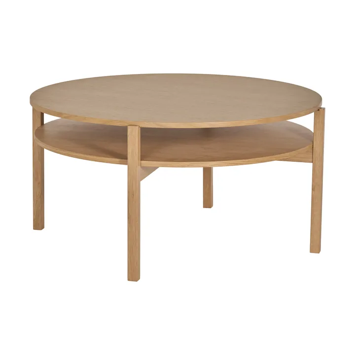 Lid sohvapöytä - Valkopigmentoitu tammi, Ø90 cm - 1898