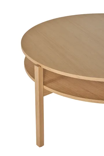 Lid sohvapöytä - Valkopigmentoitu tammi, Ø90 cm - 1898