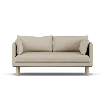 Linnevik sohva - Bern Beige 0341-valkoöljytty tammi, 2-istuttava, ilman helmahametta - 1898