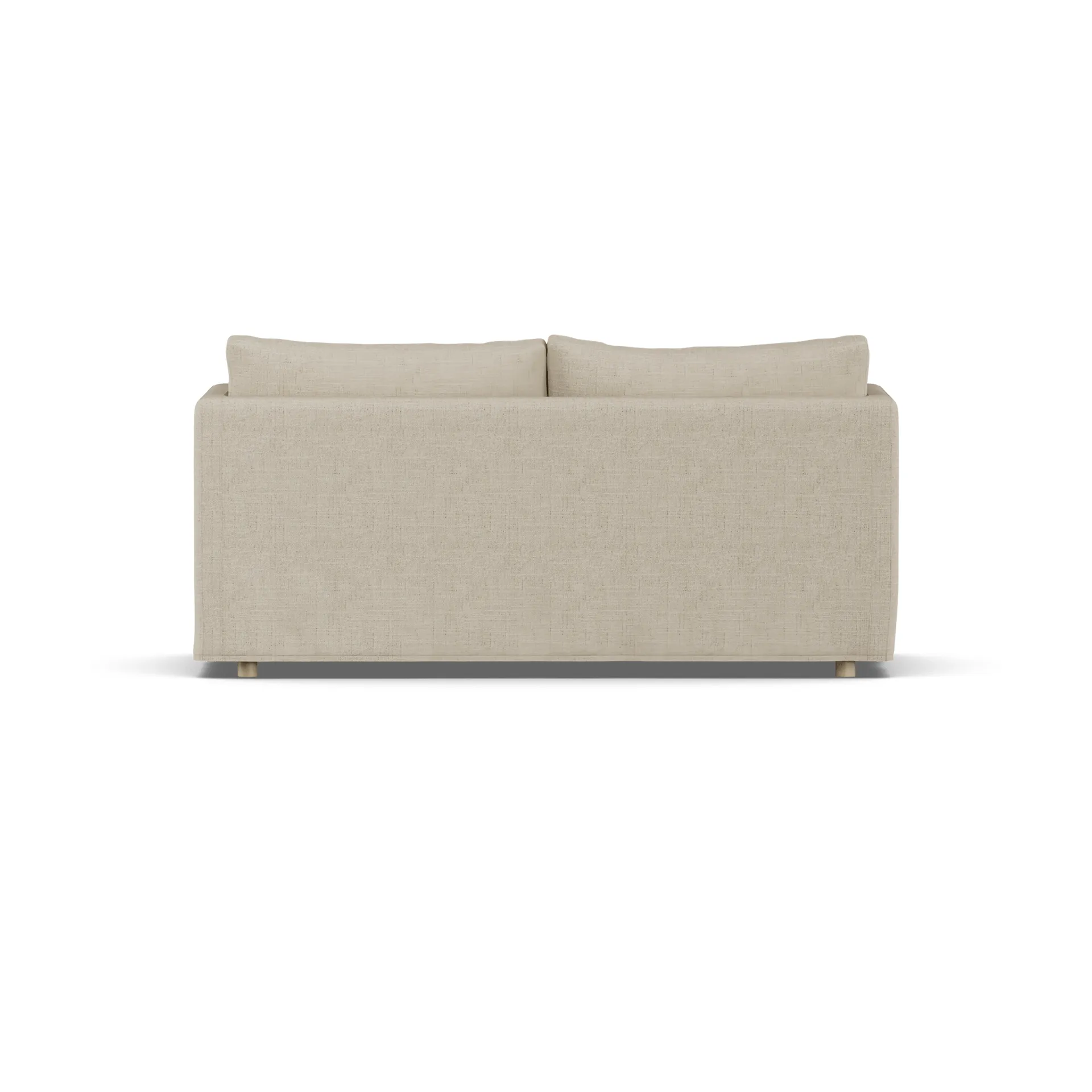 Linnevik sohva, Bern beige 0341-valkoöljytty tammi, 2-sits, helmahameella 1898