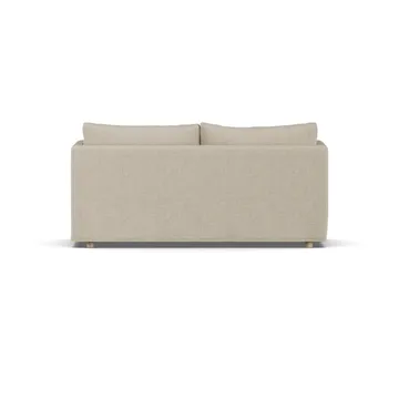 Linnevik sohva - Bern beige 0341-valkoöljytty tammi, 2-sits, helmahameella - 1898