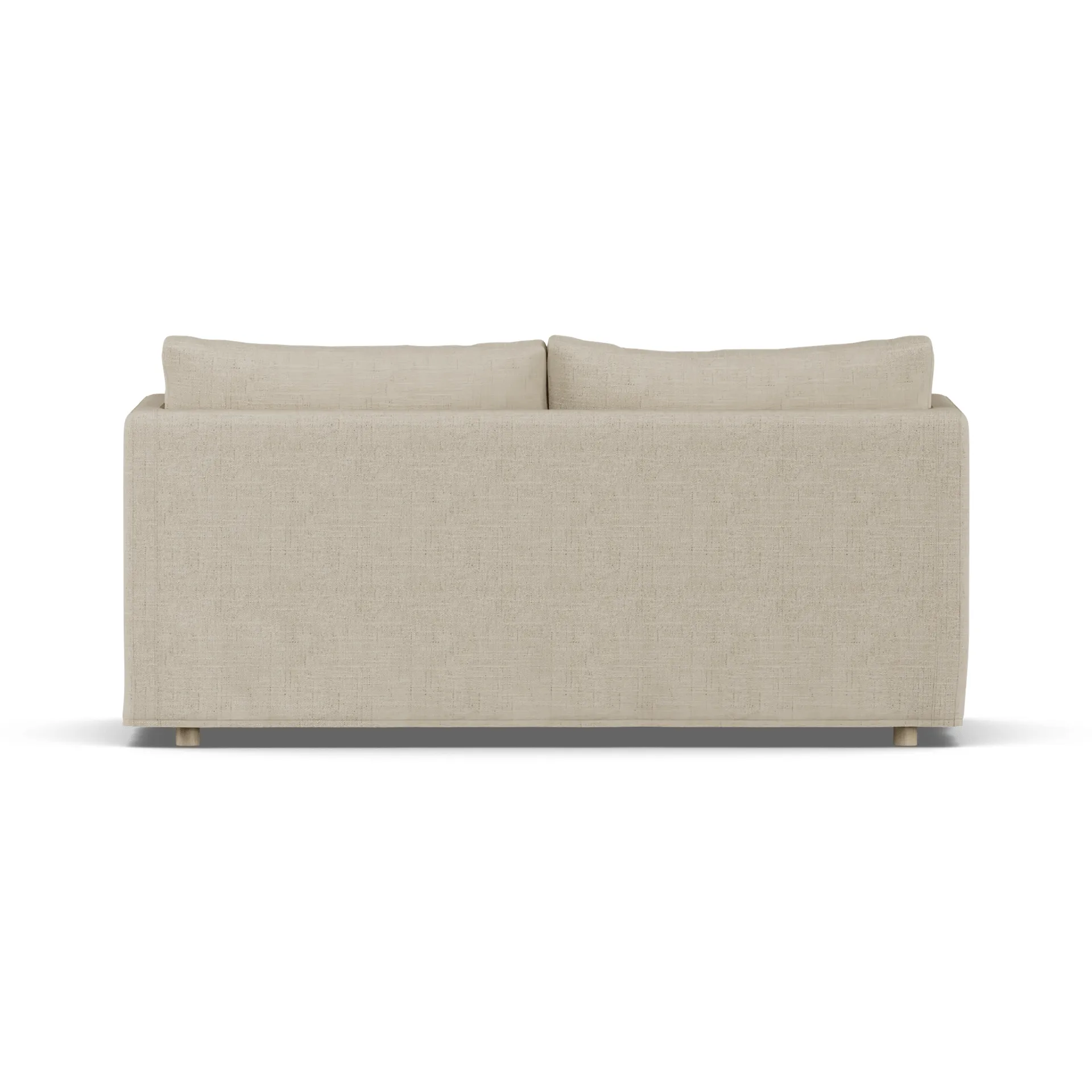 Linnevik sohva, Bern beige 0341-valkoöljytty tammi, 2-sits, helmahameella 1898