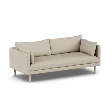 Linnevik sohva - Bern Beige 0341-valkoöljytty tammi, 3-istuttava, ilman helmahametta - 1898