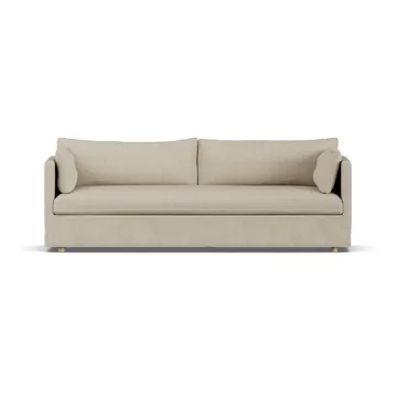 Linnevik sohva - Bern beige 0341-valkoöljytty tammi, 4-sits, helmahameella - 1898