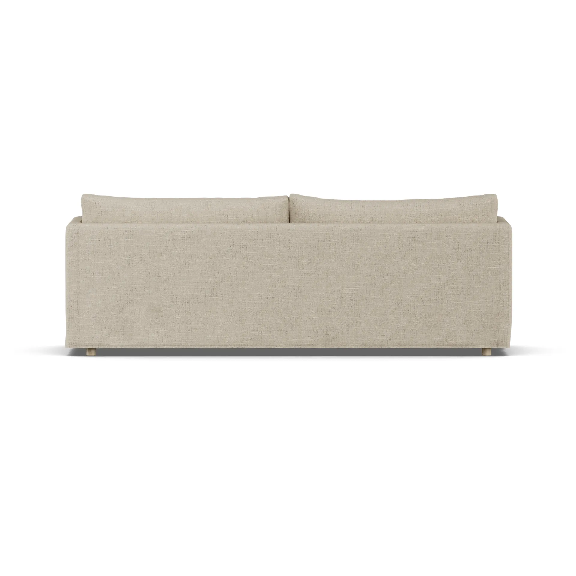 Linnevik sohva, Bern beige 0341-valkoöljytty tammi, 4-sits, helmahameella 1898
