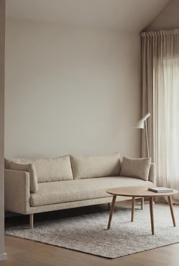 Linnevik sohva - Bern Beige 0341-valkoöljytty tammi, 4-sits - 1898