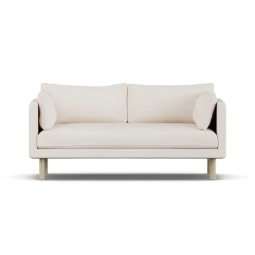 Linnevik sohva - Caleido Beige 9600-valkoöljytty tammi, 2-istuttava, ilman helmahametta - 1898