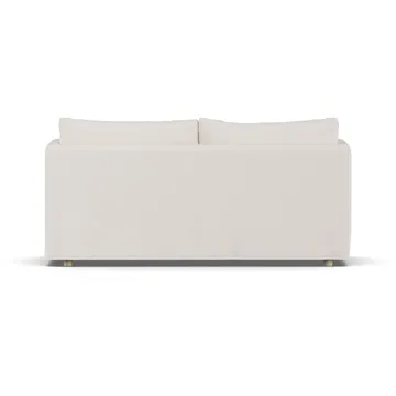 Linnevik sohva - Caleido Beige 9600-valkoöljytty tammi, 2-sits, helmahameella - 1898
