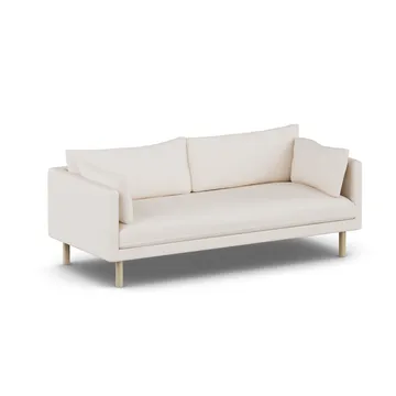 Linnevik sohva - Caleido Beige 9600-valkoöljytty tammi, 3-istuttava, ilman helmahametta - 1898