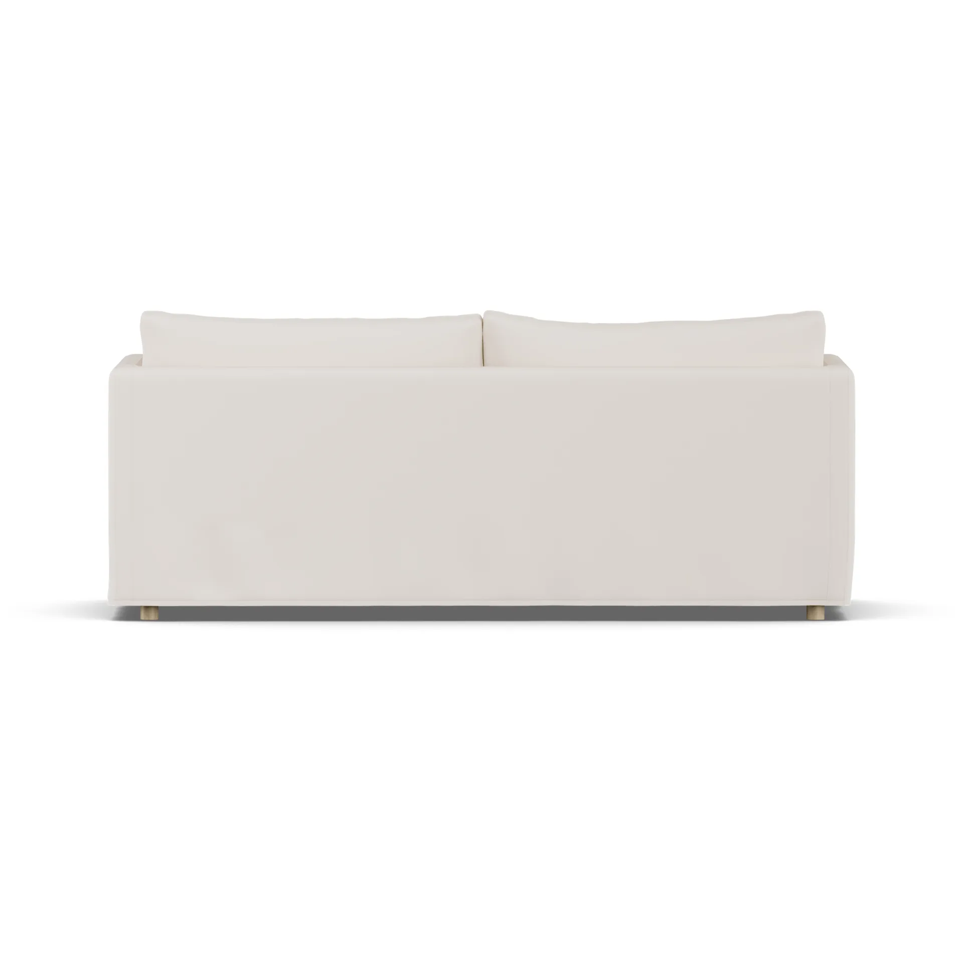 Linnevik sohva, Caleido beige 9600-valkoöljytty tammi, 3-sits, helmahameella 1898