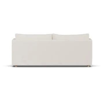 Linnevik sohva - Caleido beige 9600-valkoöljytty tammi, 3-sits, helmahameella - 1898