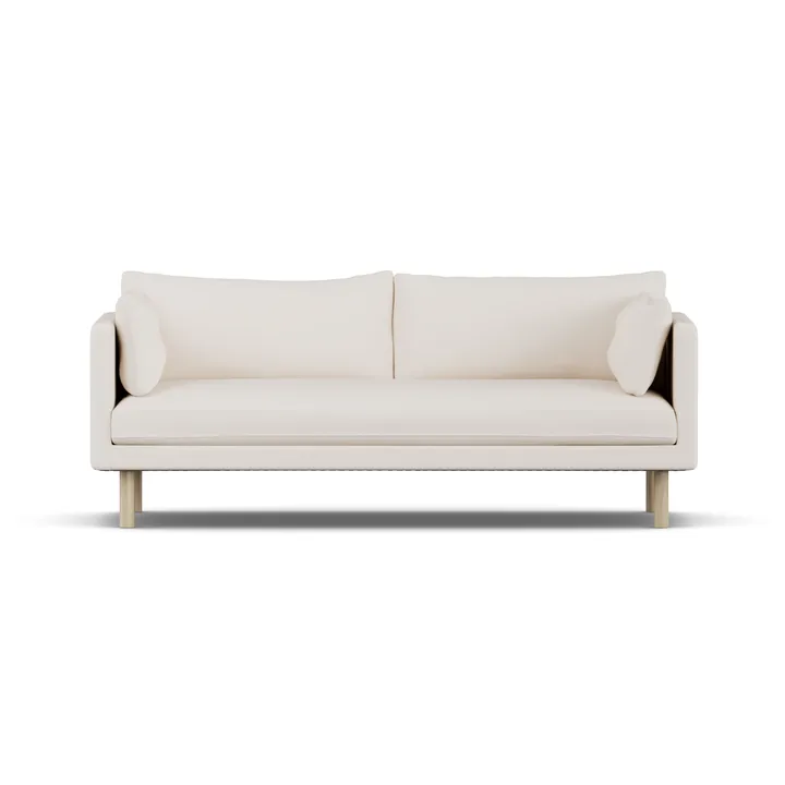 Linnevik sohva - Caleido Beige 9600-valkoöljytty tammi, 3-sits - 1898