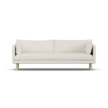 Linnevik sohva - Caleido Beige 9600-valkoöljytty tammi, 4-istuttava, ilman helmahametta - 1898