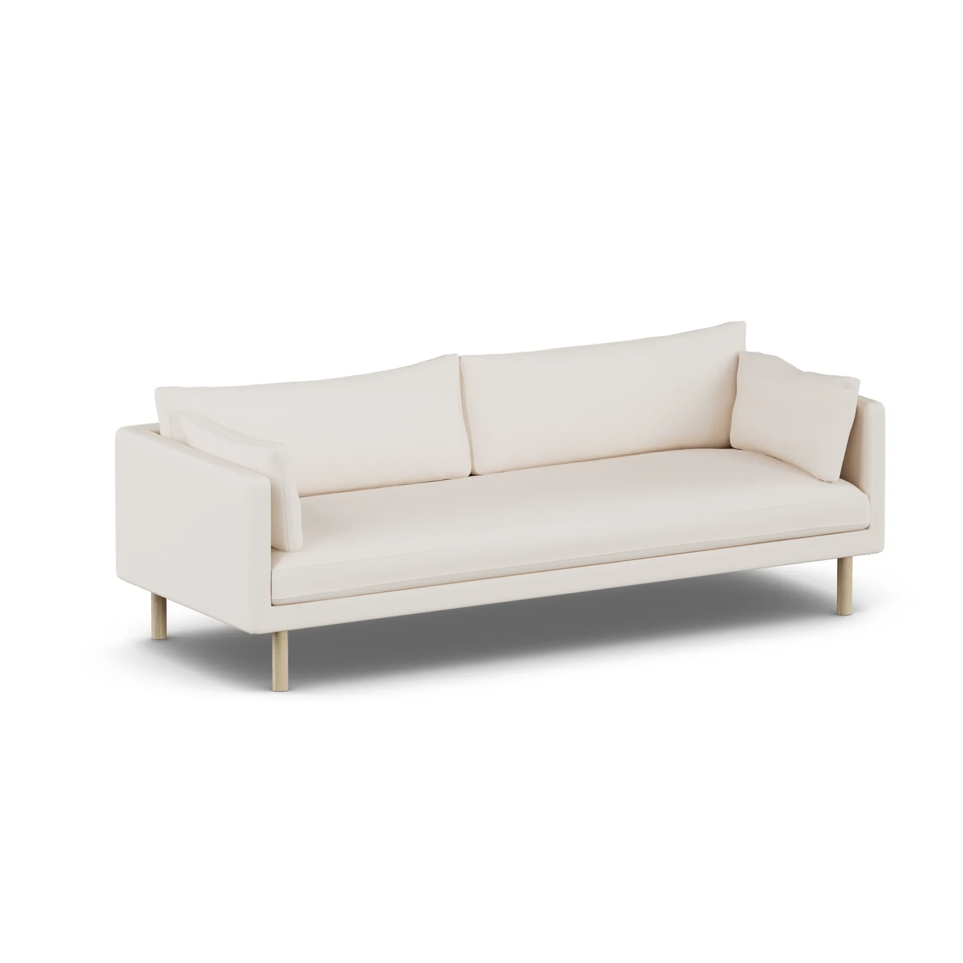 Linnevik sohva, Caleido Beige 9600-valkoöljytty tammi, 4-istuttava, ilman helmahametta 1898